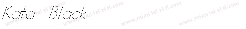 Kata Black字体转换